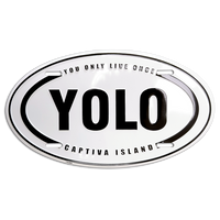 Embossed Aluminum Metal Oval License Plates | 5012-OV | OV-4C - Dixiline