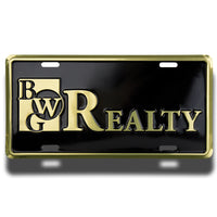 Embossed Aluminum Deluxe License Plates | 5012-SSD | SSD-4C - Dixiline