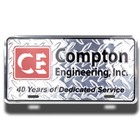 Embossed Aluminum Deluxe License Plates | 5012-SSD | SSD-4C - Dixiline